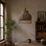 Load image into Gallery viewer, Vintage Fabric Fringe Pendant Lamp