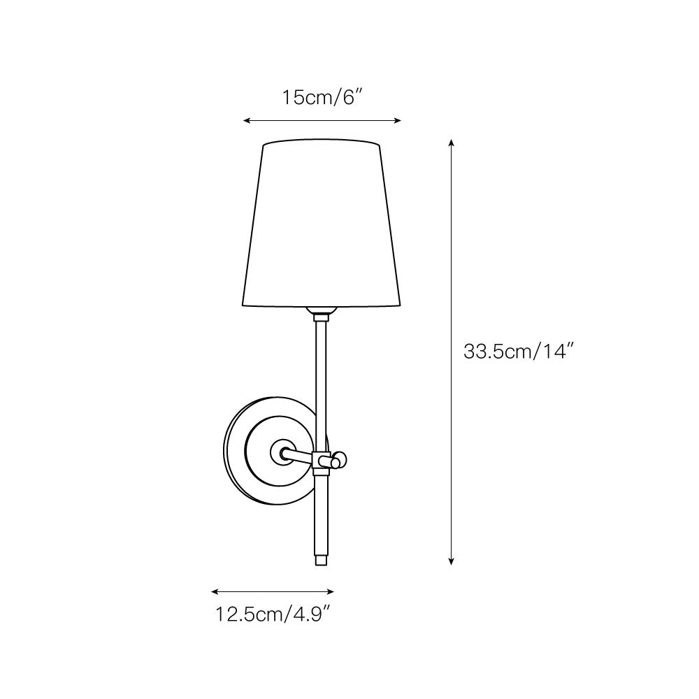 Averin Sleek Minimalist Fabric Wall Sconce for Bedroom & Living Spaces