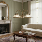 Charger l’image dans la visionneuse de la galerie, Suspension en verre côtelé TF Vintora – Finition métallique élégante pour cuisines, salles à manger et couloirs