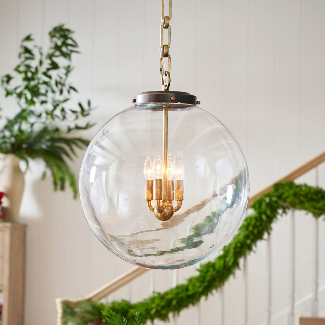 Sterling Minimalist Glass Pendant Collection - Vintage Brass Lighting Design