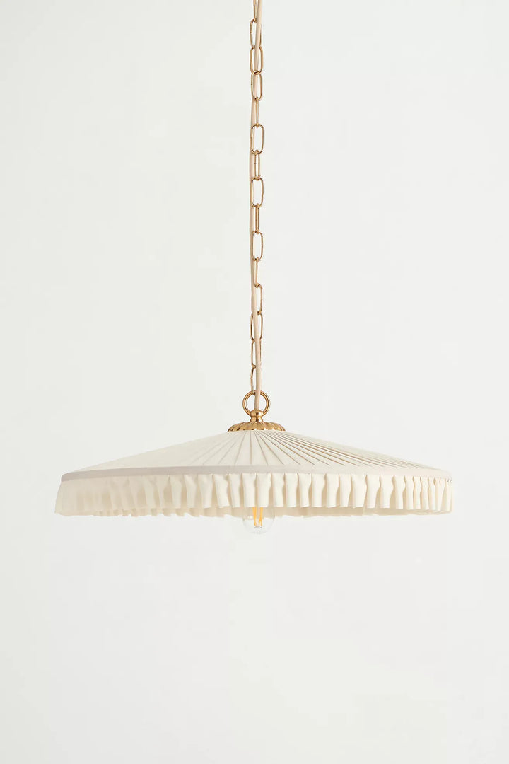 Elumina Zijde Geplooide Hanglamp - Klassiek Hangend Plafondarmatuur