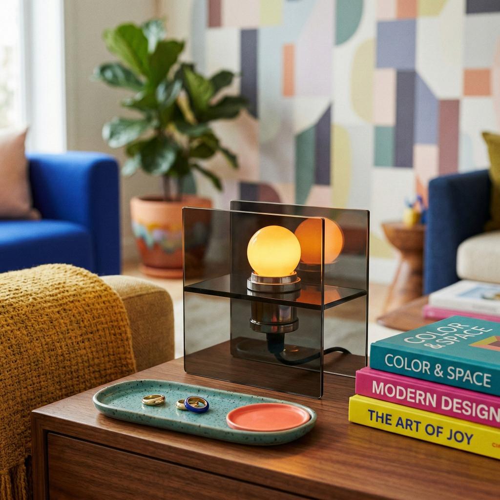 Sunset Ocean Horizon Tischlampe – Farbverlauf Ambient Moderne Dekorative Schreibtischlampe für Innenräume