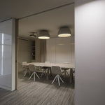 Charger l'image dans la visionneuse de la galerie, Lampe Plafonnier Duo – Luminaire Moderne en Bois Grain et Métal à Montage Affleurant pour Salon et Chambre