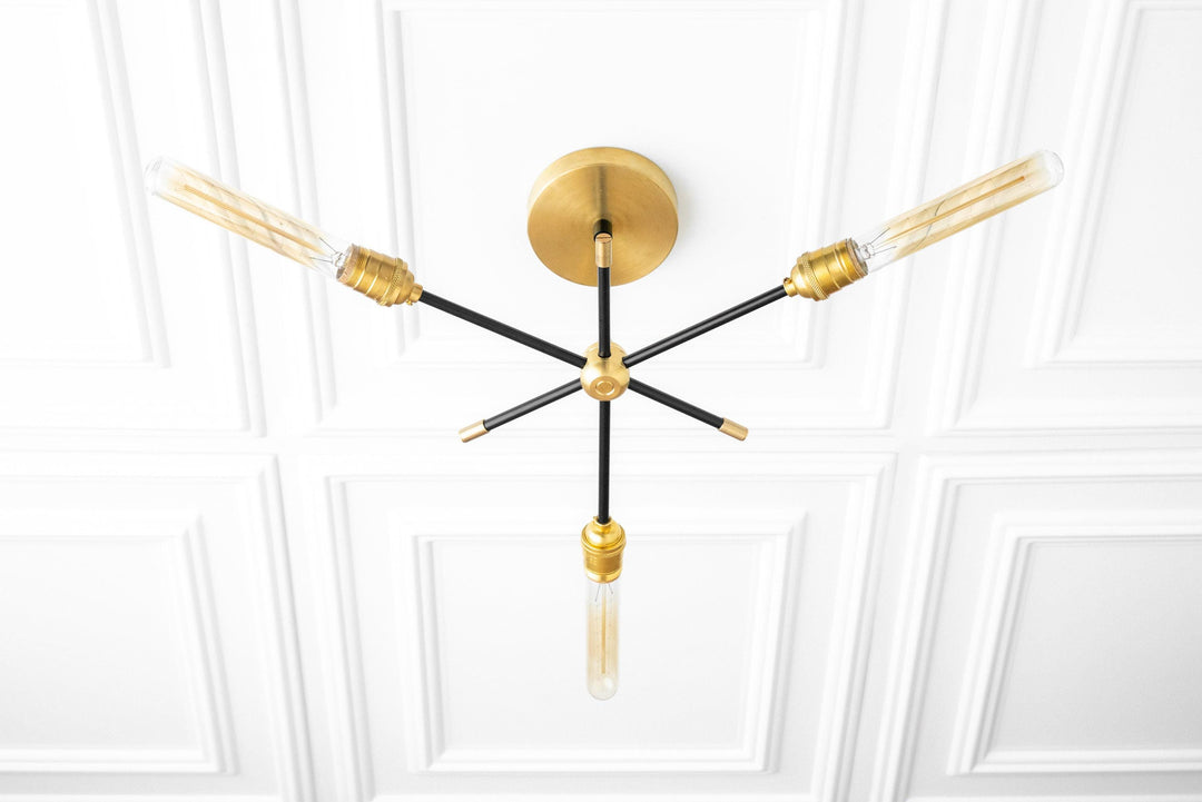 Mobilux Line Industrial Chandelier - Modern Ceiling Light Fixture for Home