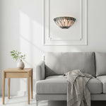 Cargar imagen en el visor de la galería, Lámpara de Pared Elegante TF Brooklyn - Aplique de Pared de Vidrio Art Deco para Sala de Estar o Pasillo