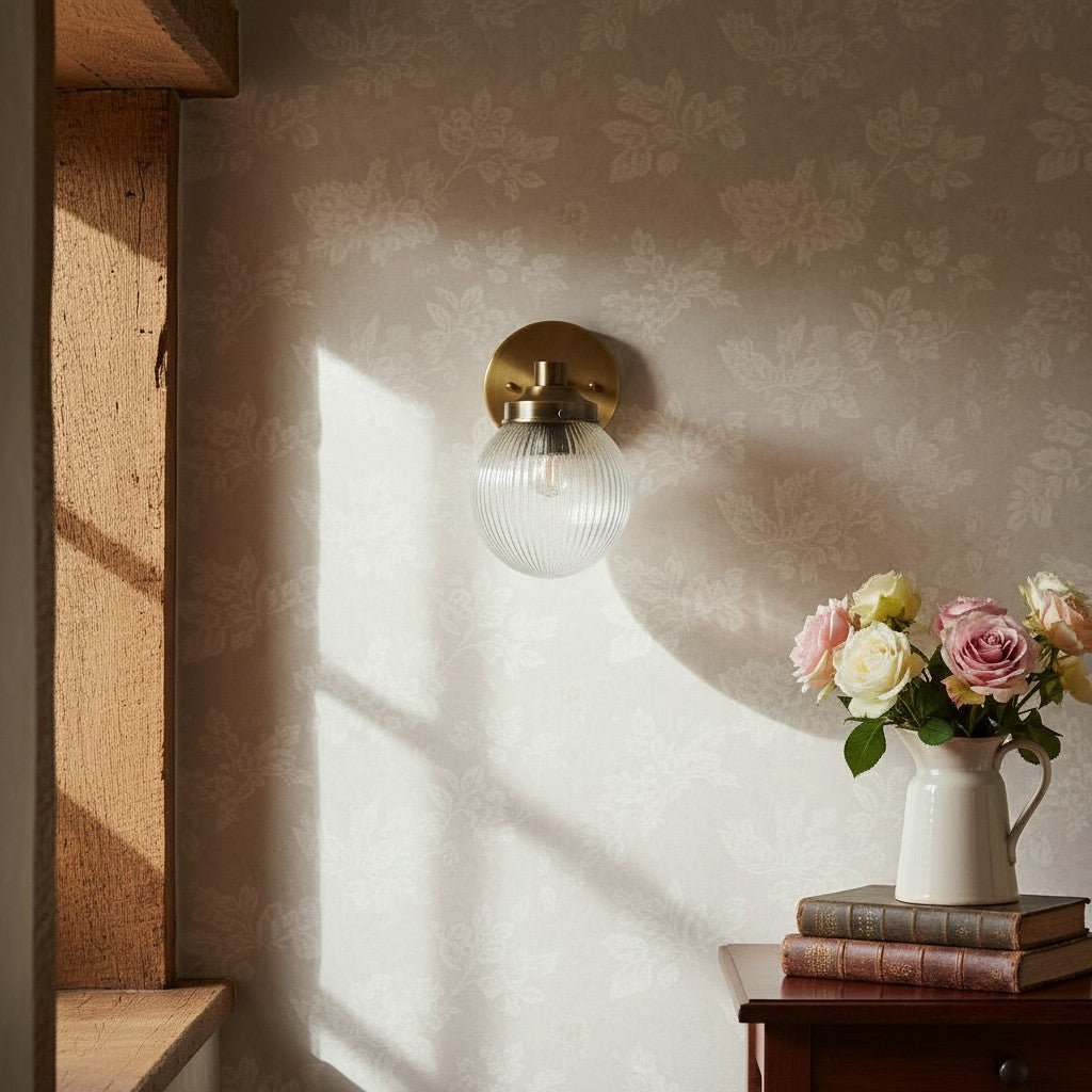Glorica Spherical Contemporary Wall Light for Hallway & Entryway