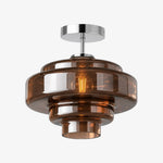 Load image into Gallery viewer, Koloro Glass Ceiling Light — Layered Rounded Design Lampshade for Hallway or Cloakroom