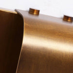 Cargar imagen en el visor de la Galería, Vintage Brass Amber Glass Wall Sconce