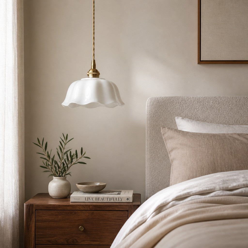Cienax Mid-Century Flower Ceramic Ceiling and Pendant Light — Suitable for Kitchen and Living Room