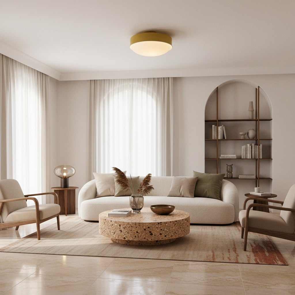 Luminaire de plafond Rolvona – Esthétique moderne intemporelle avec lumière ambiante diffuse