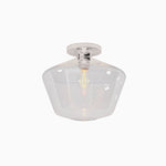 Load image into Gallery viewer, Merin Minimalist Sleek Geometric Glass Flushmount Light
