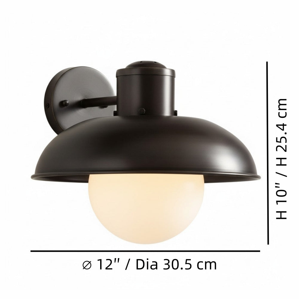 Harlan industriële melkglas wandlamp