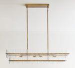 Load image into Gallery viewer, Lumora Crystal Pendant Light – Elegant Tumbled Brass &amp; Cut Glass
