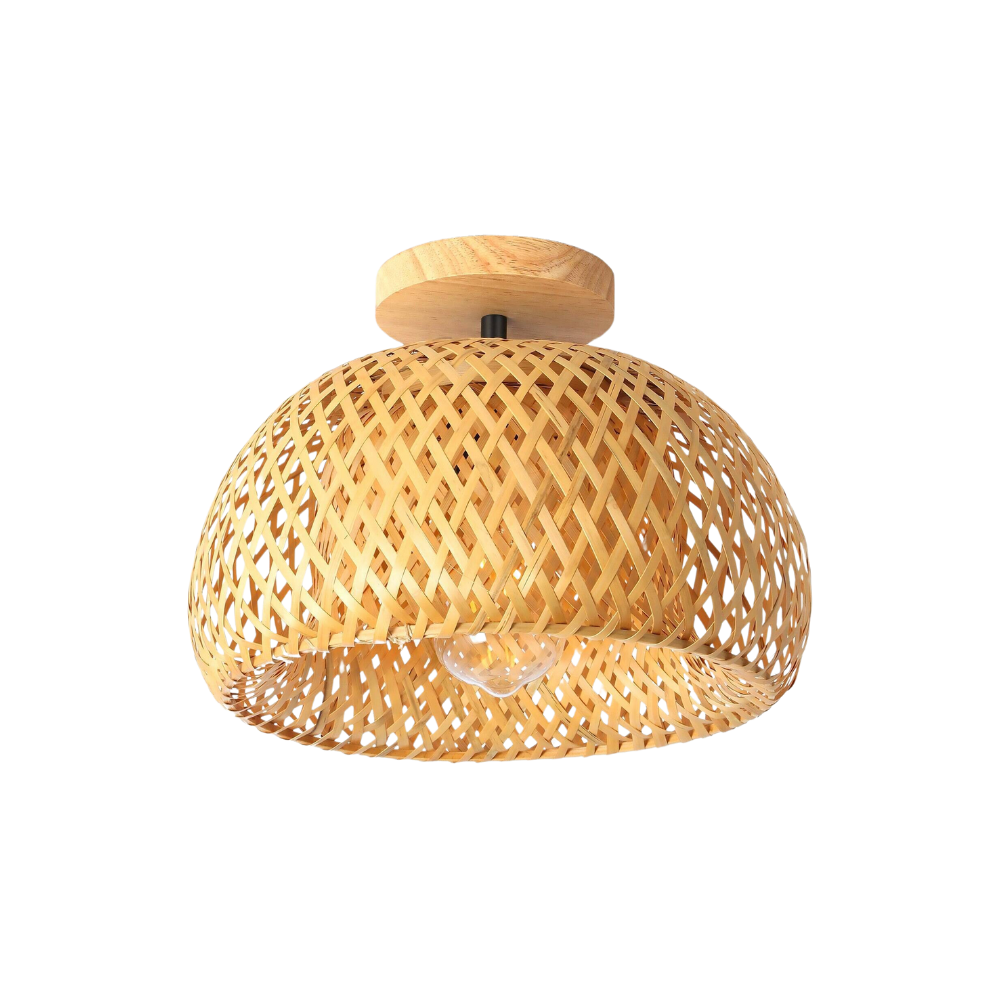 Świetliste Schronienie Lampa Sufitowa z Bambusa