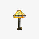 Load image into Gallery viewer, Velora Artisan Dragonfly Stained Glass Table Lamp — Vintage Tiffany Style Accent Light for Living Room