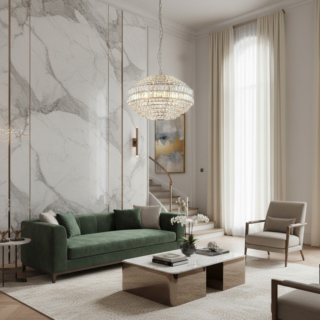 Virelis Style Luxe Kristallen Hanglamp – Sfeerverlichting voor Keukens & Gastvrijheidsruimtes