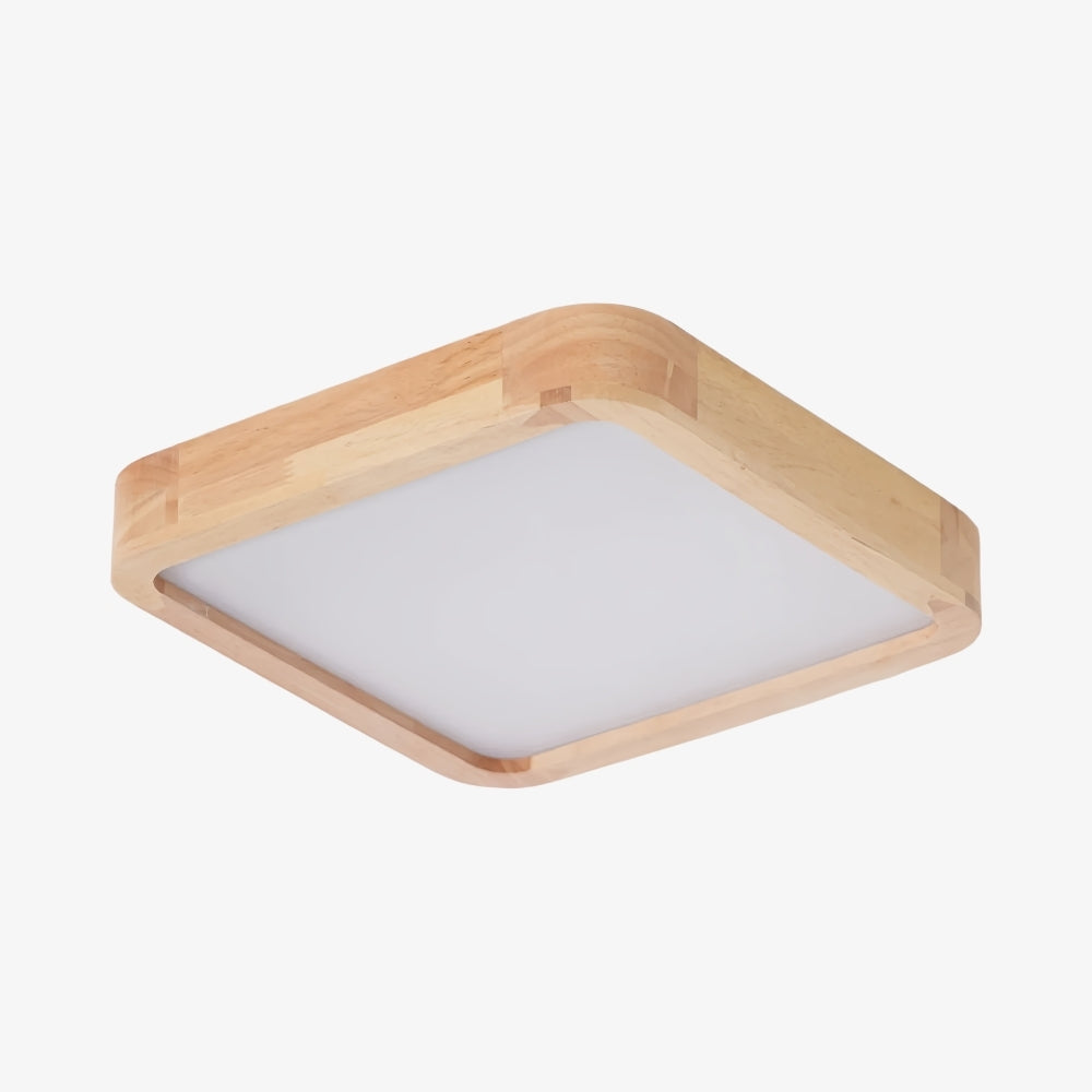 LignoForma Architektonische Holzdeckenleuchte – Mehrformige LED-Aufbauleuchte für Schlafzimmer und Kreativräume