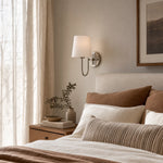 Carica l'immagine nella visualizzazione Galleria, French style wall sconce in a soft bedroom setting