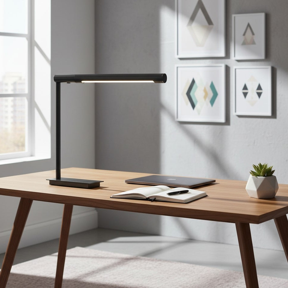 Zorv Schreibtischlampe – Zeitlose Metall-Schreibtischlampe mit Touch-Schalter für Arbeitszimmer oder Wohnzimmer