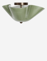 Load image into Gallery viewer, Bellina Glass Flush Mount Ceiling Light - Brass Accent Modern Fixture
