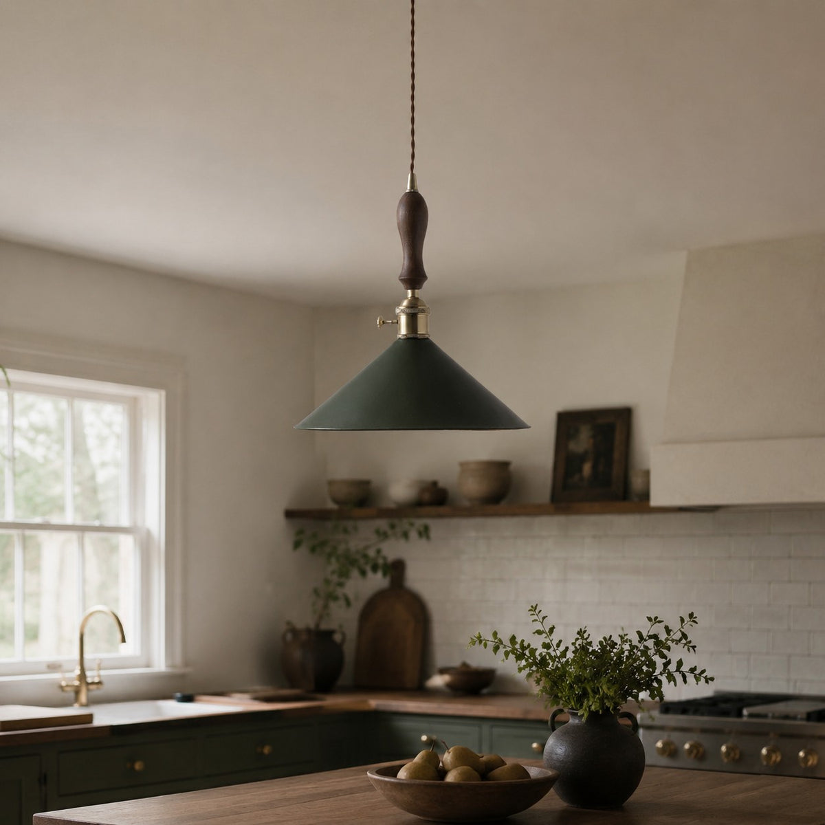 Modern Minimalist Leather Shade Pendant Light