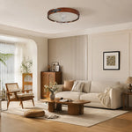 Cargar imagen en el visor de la Galería, Walnut Full Spectrum Flush Mount Ceiling Light