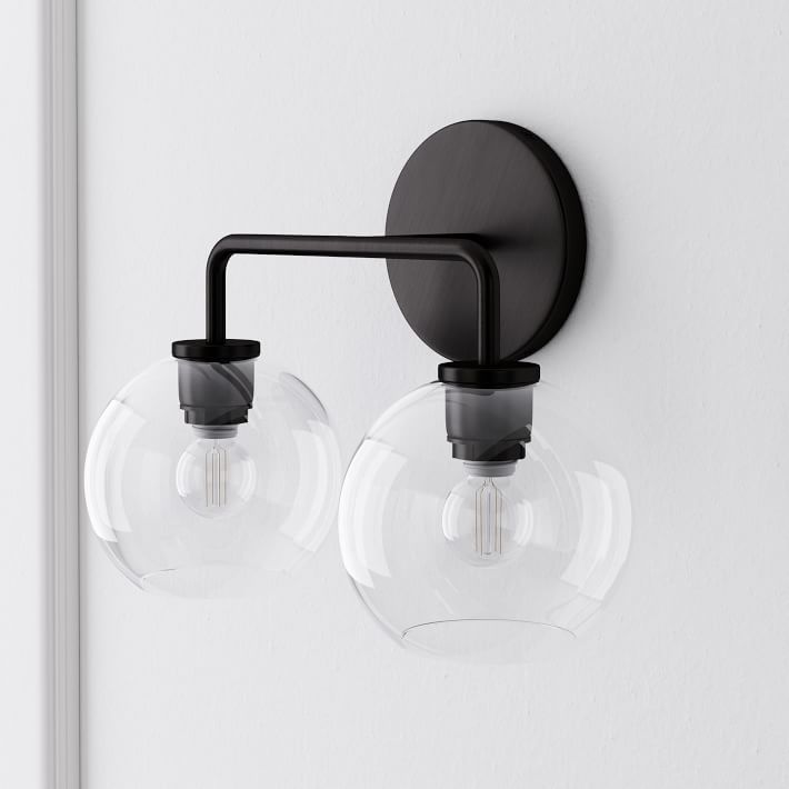 Selvion Artistic Globe Sconce Light - Handcrafted Glass Sculptural Wall Fixture
