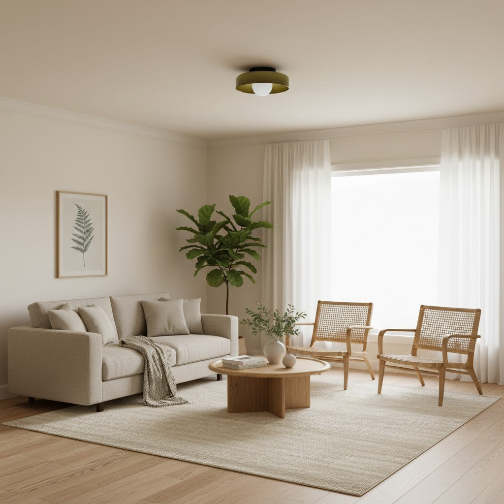 Lampada da soffitto e da parete Glasenti Halo Disc Orb – Illuminazione scultorea moderna per spazi abitativi N33