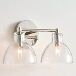 Load image into Gallery viewer, Glavira Recycled Glass Double Sconce - Indoor Brass Wall Lighting
