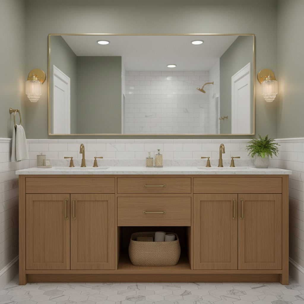 Tierlux glazen kaptafelverlichting - Art deco badkamerarmatuur met wolkenkrabberlampenkappen