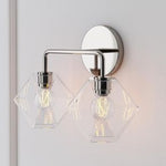 Load image into Gallery viewer, Talvior Geometric Modern Bathroom Sconce - Faceted Shade Light in Luxe Finishes
