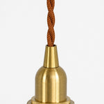 Afbeelding laden in galerijweergave, Braided cord and oxidized brass lamp holder detail