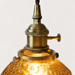 Afbeelding laden in galerijweergave, Vintage faceted glass pendant light
