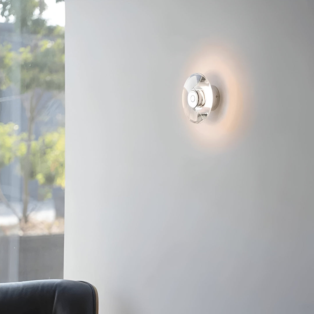 Luz de pared minimalista italiana de cristal Clementine