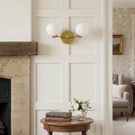 Load image into Gallery viewer, Glorica Glass Curved Arm Modern Wall Lamp for Bathroom &amp; Hallways
