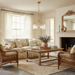 Afbeelding laden in galerijweergave, Panellux Decoratieve Hanglamp - Met de Hand Gemaakte Gebogen Glaspanelen met Geborstelde Messing Afwerking voor Foyer