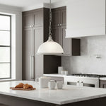 Charger l’image dans la visionneuse de la galerie, Suspension en verre côtelé TF Vintora – Finition métallique élégante pour cuisines, salles à manger et couloirs