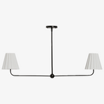 Załaduj obraz do przeglądarki galerii, Ruffmeto Żyrandol z Metalową Ramą i Falowanym Abażurem do Jadalni, Przedpokoju i Salonu