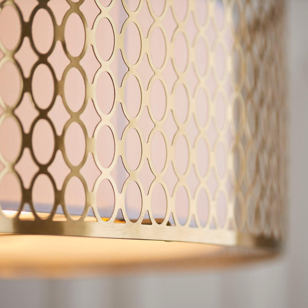 Liorin Geometrische Mesh 3-flammige Deckenleuchte – Metallgewebe-Lampe für Wohnzimmer oder Flur