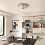Cargar imagen en el visor de la Galería, Bauhaus rippled glass ceiling light installed in a modern study room