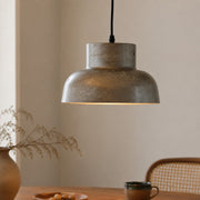 Aged Metal Industrial Pendant Light