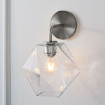 Load image into Gallery viewer, Talvior Geometric Modern Bathroom Sconce - Faceted Shade Light in Luxe Finishes
