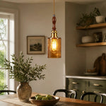Bild in die Galerieansicht laden, 06 amber glass pendant kitchen scene