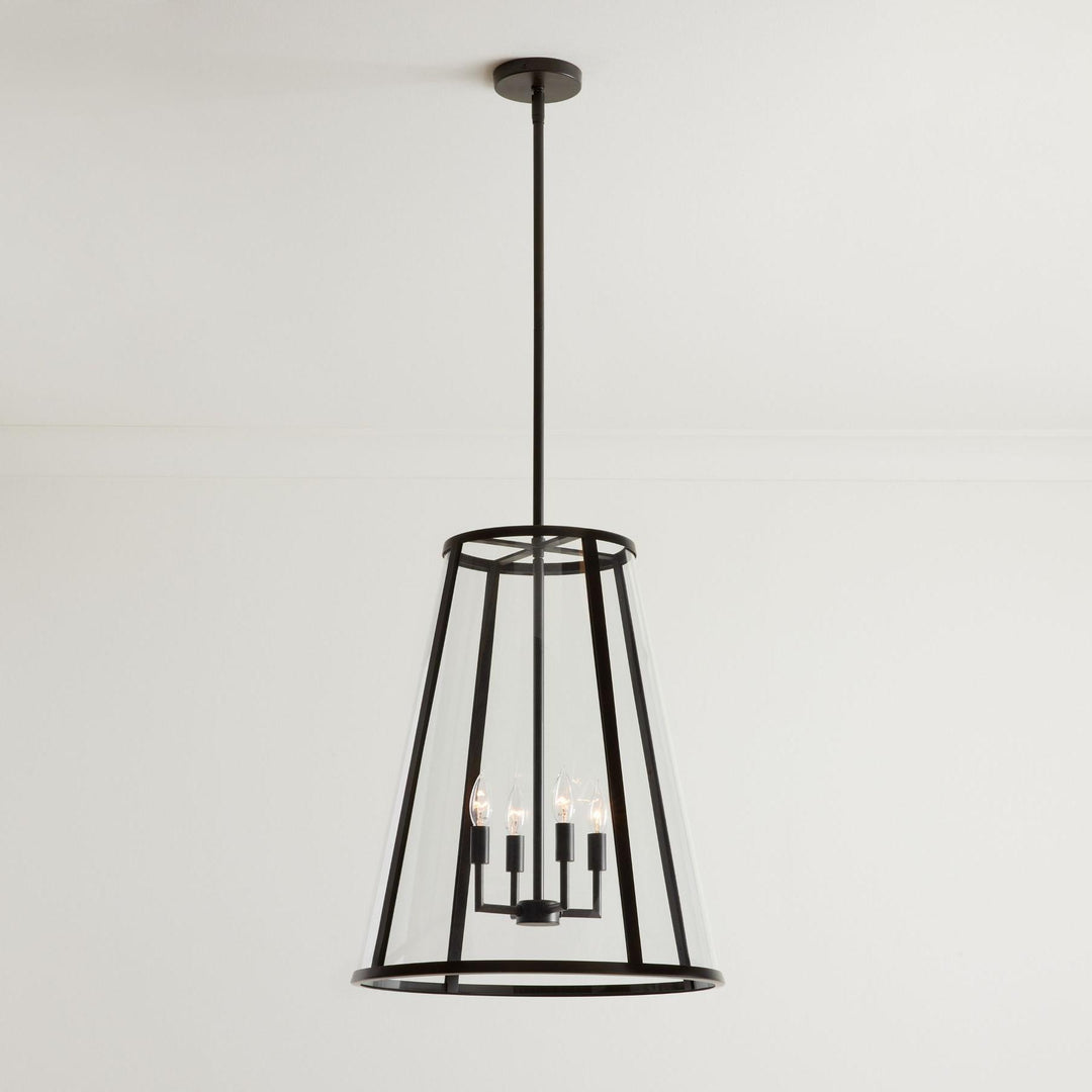 Ferrix Modern Outdoor Lantern Iron Pendant Lamp - Industial Glass Lighting Design
