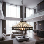 Afbeelding laden in galerijweergave, TF Fargo Hanglamp - Tiffany-stijl verlichting met een Art Deco kap en verstelbare ketting