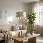 Załaduj obraz do przeglądarki galerii, Alaria Design Lampa wisząca - Artystyczna lampa wisząca z ambientowym cieniem do salonu