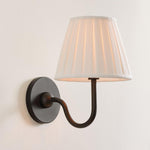 Load image into Gallery viewer, Luvora Vintage Pleated Shade Wall Lamp - Modern Brass Linen Wall Lighting

