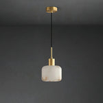 Load image into Gallery viewer, Velia Acorn Alabaster Minimalist Pendant Light