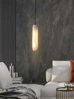 Load image into Gallery viewer, Alabaster Flute Pendant Light