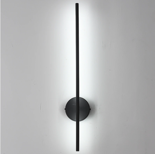 Lámpara de Pared Moderna de Aluminio Negro